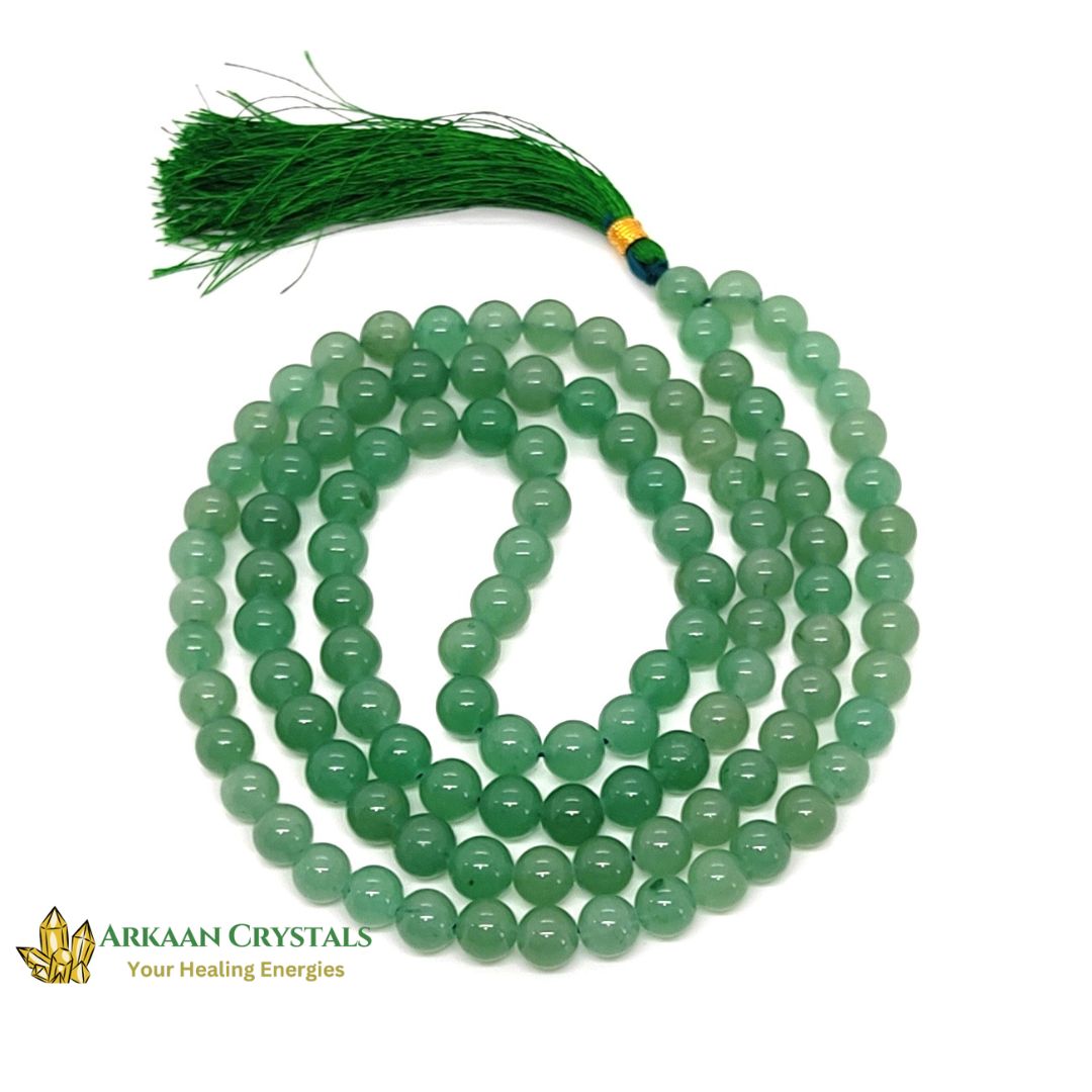 Green Aventurine Japa Mala 108 + 1 Beads