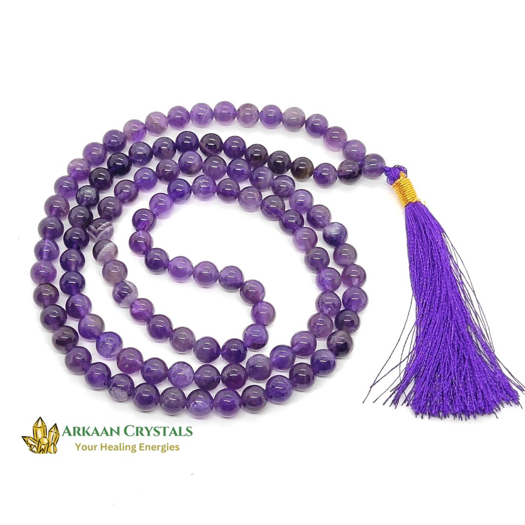 Amethyst Japa Mala 108 +1 Beads