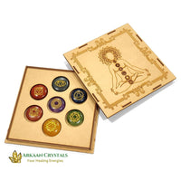 Seven Chakra Reiki Set Round Shaped With Mantra Box