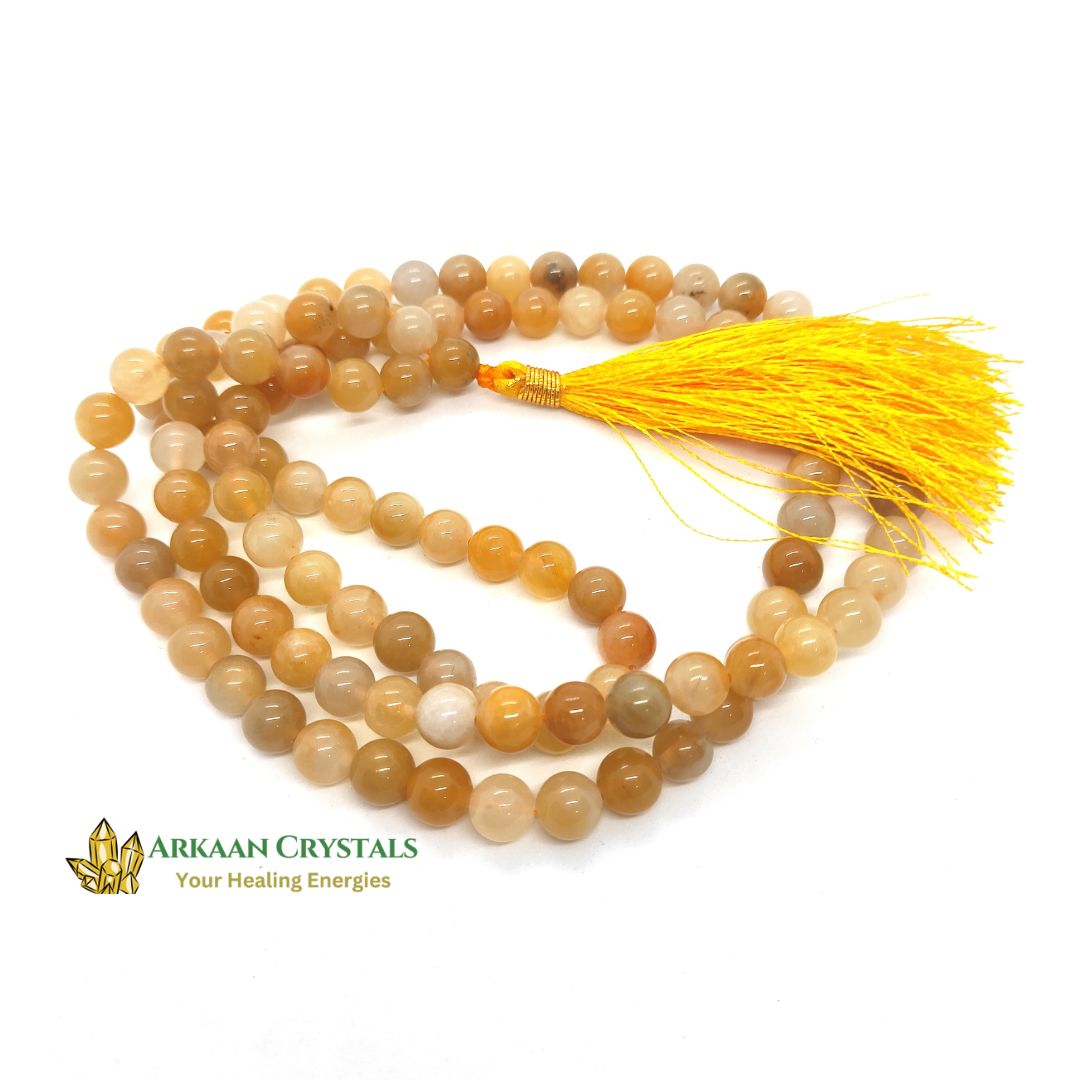 Yellow Aventurine Japa Mala 108 + 1 Beads