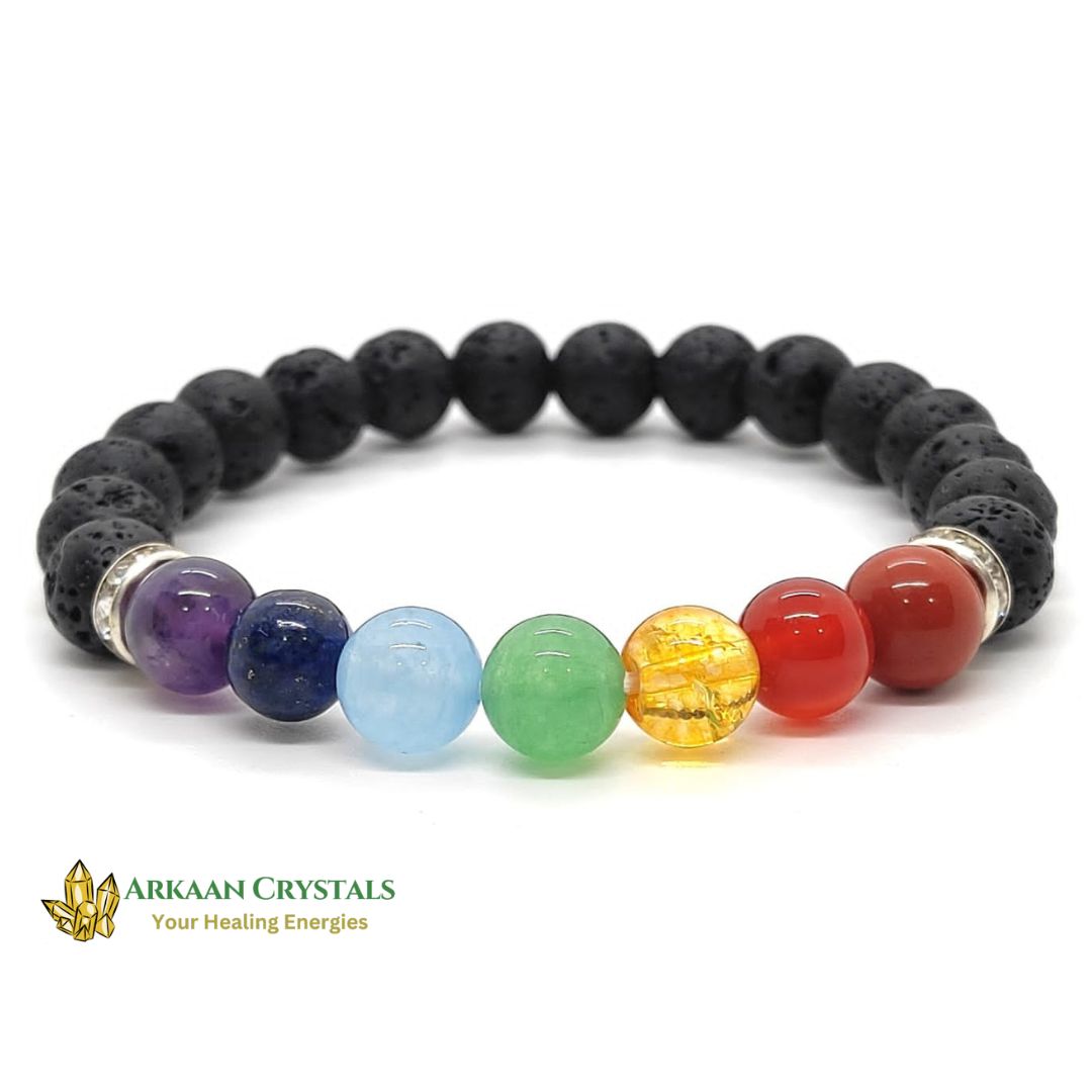 Chakra With Lava Bracelet