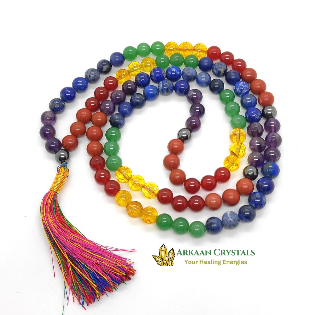 Seven Chakra Japa Mala 108 + 1 Beads