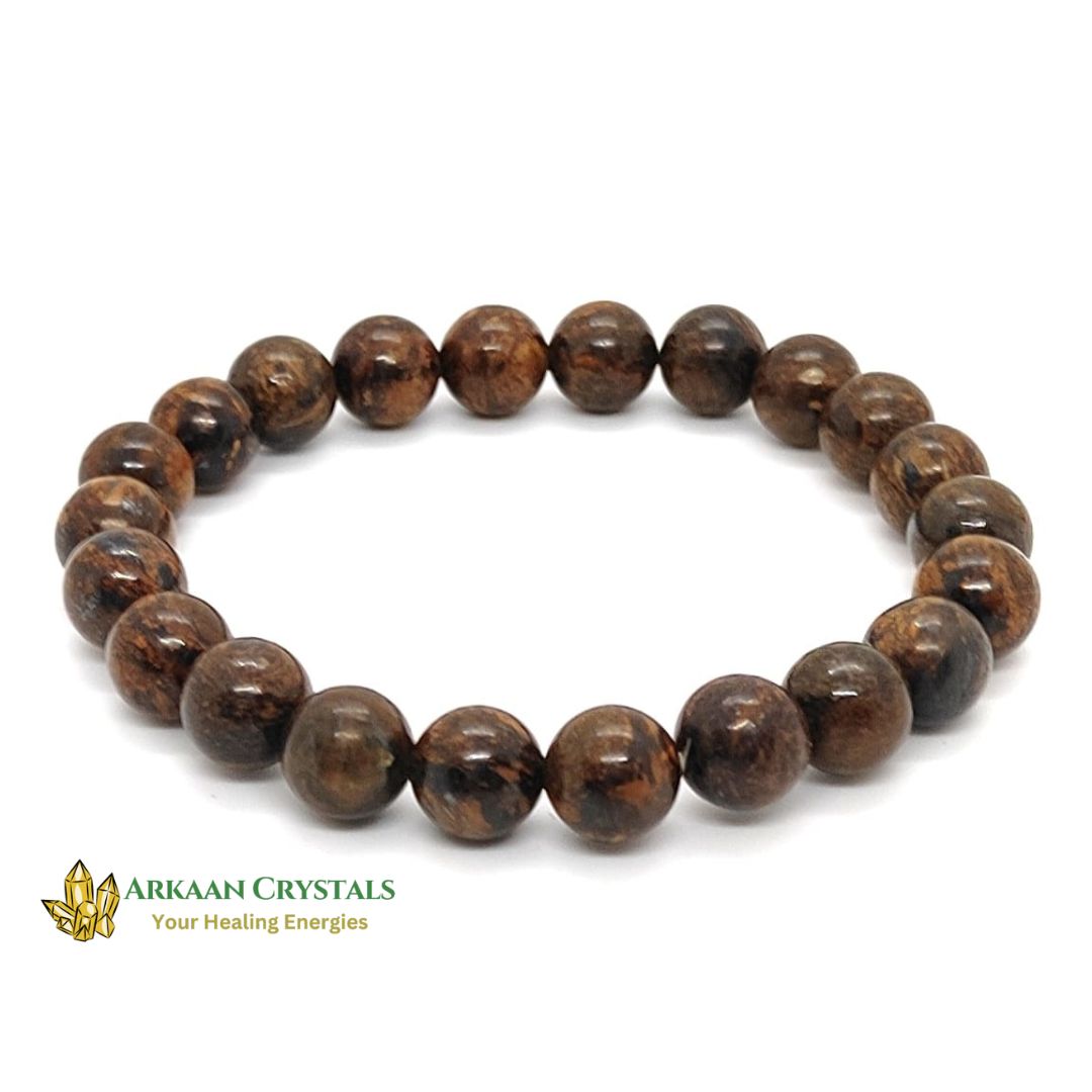 Bronzite Round Bead Bracelet